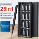 מיני מברג מגנטי עם קופסה נשלפת ו-25 ביטים